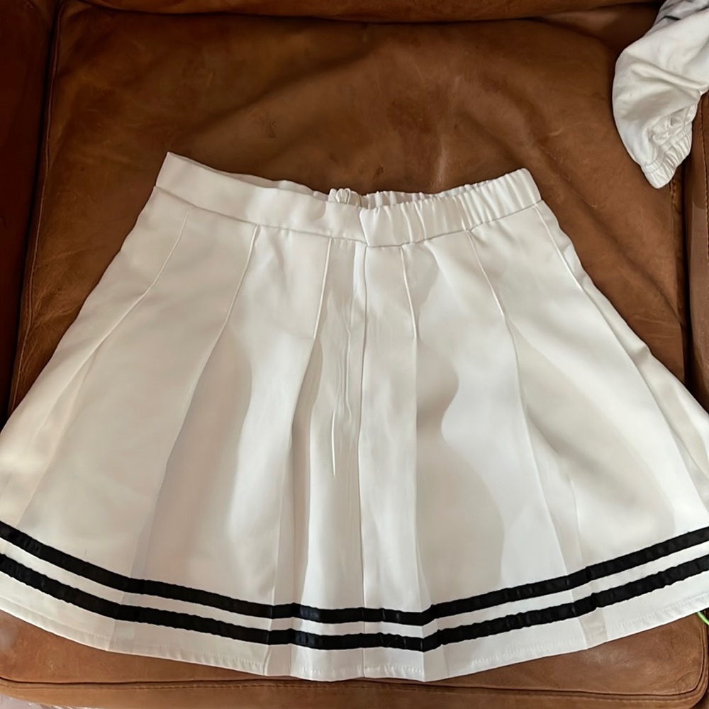 Kawaii black & white anime girl skirt tennis skirt school skirt aesthetic
